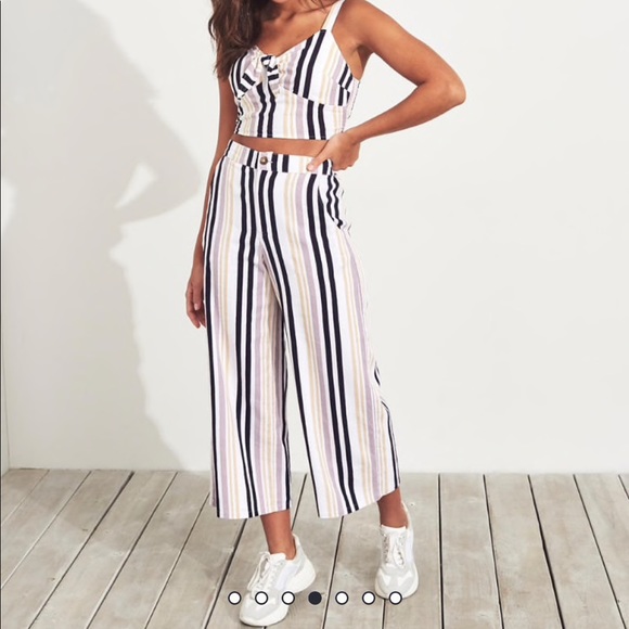 hollister striped romper